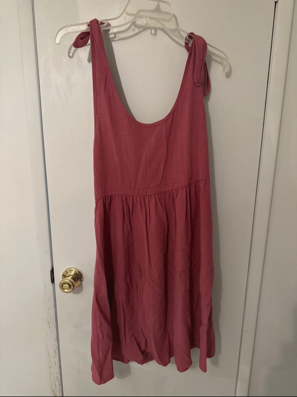 Amazon Pink Midi Tie-Shoulder Sundress